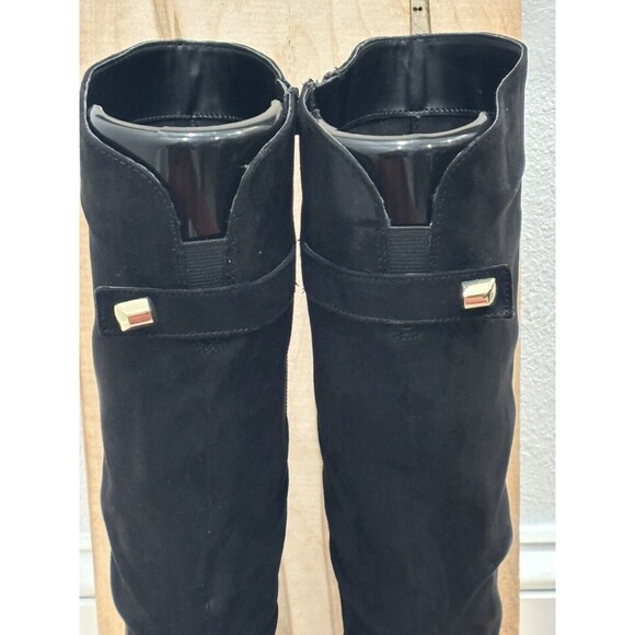 Alfani Womens Adelayde Inside Zipper Tall Knee High Thin Block Dress Boots Black - Picture 4 of 6